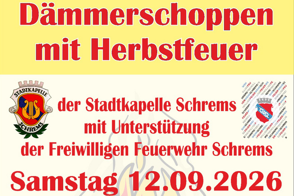 Dämmershoppen mit Herbstfeuer